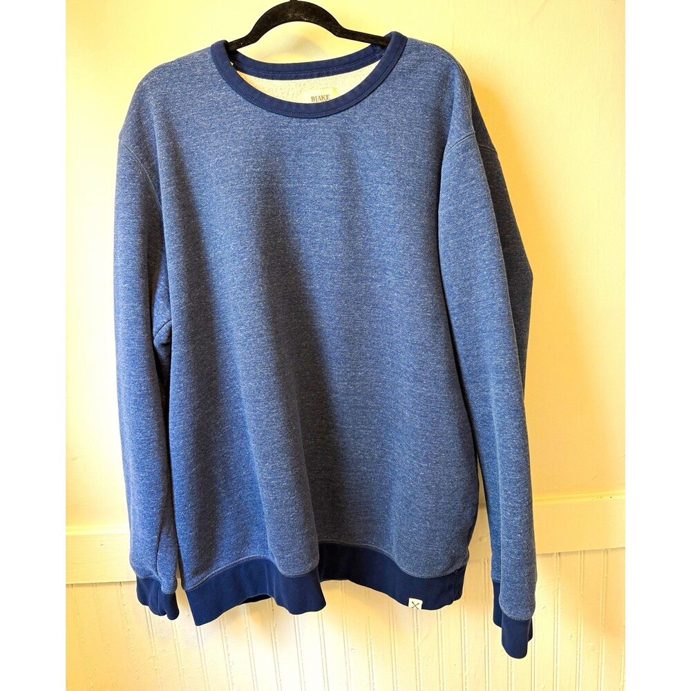 Lands' End Blake Shelton Men's 2XL Big & Tall Blue Fleece Logo Crewneck